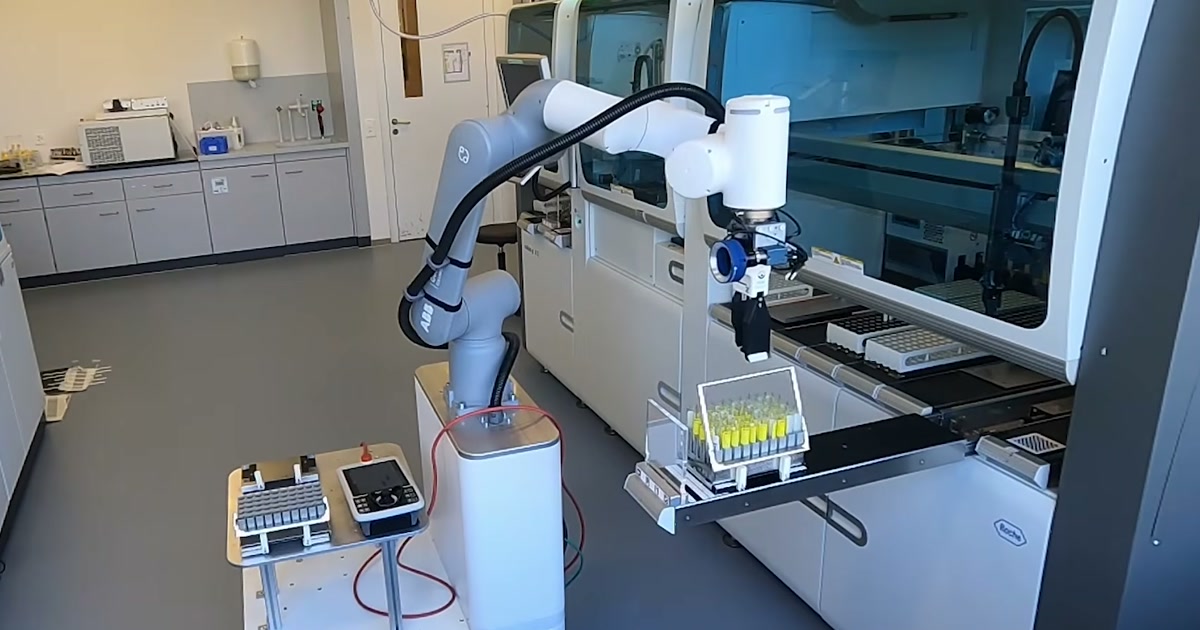 ABB y Roche preparan robots móviles para laboratorios clínicos