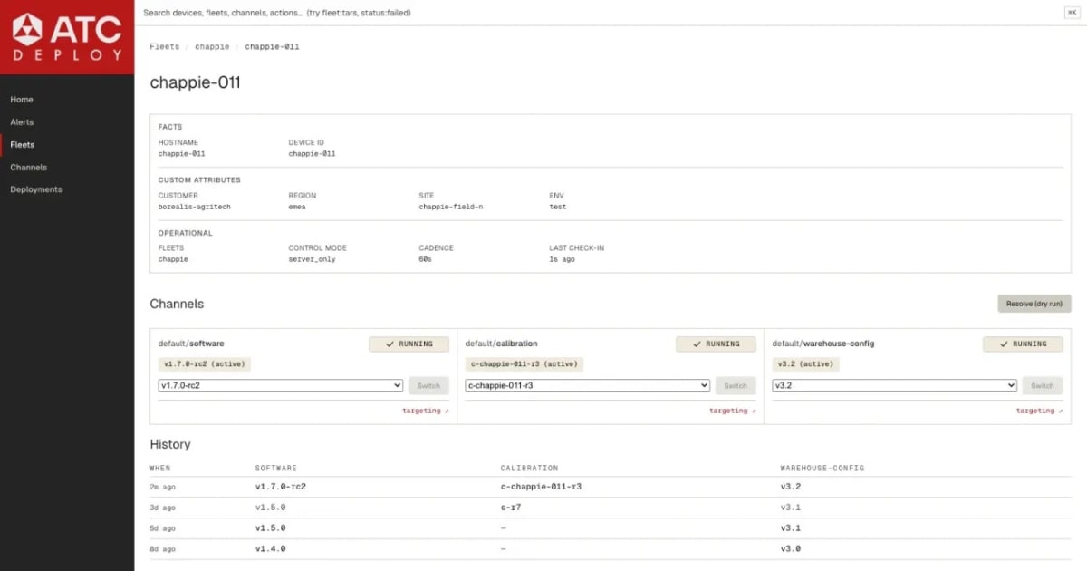 ATC Deploy acelera las actualizaciones de software para robots