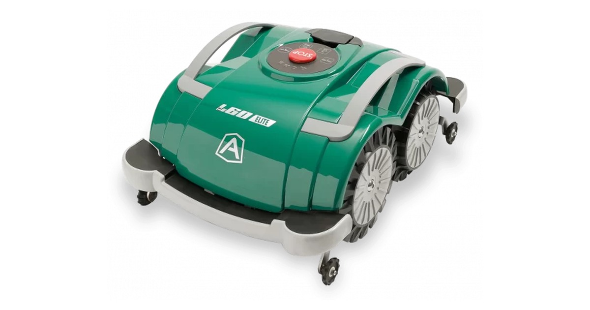 Ambrogio L60 Elite verde con cuatro ruedas motrices.