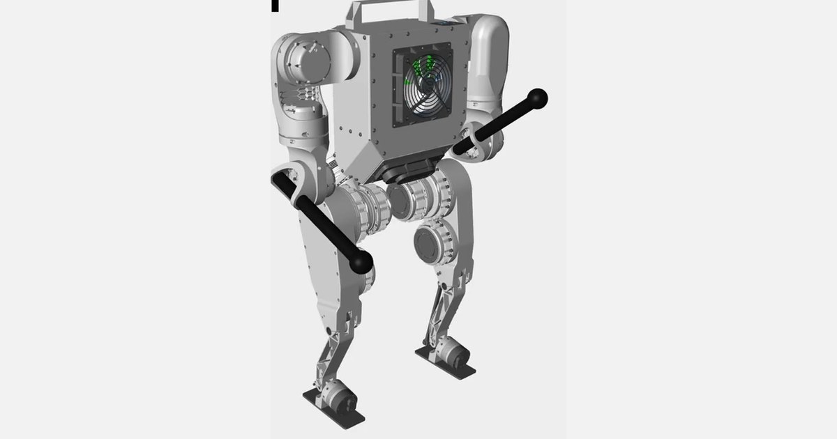 Render del Berkeley Humanoid en el vídeo de diseño del proyecto.