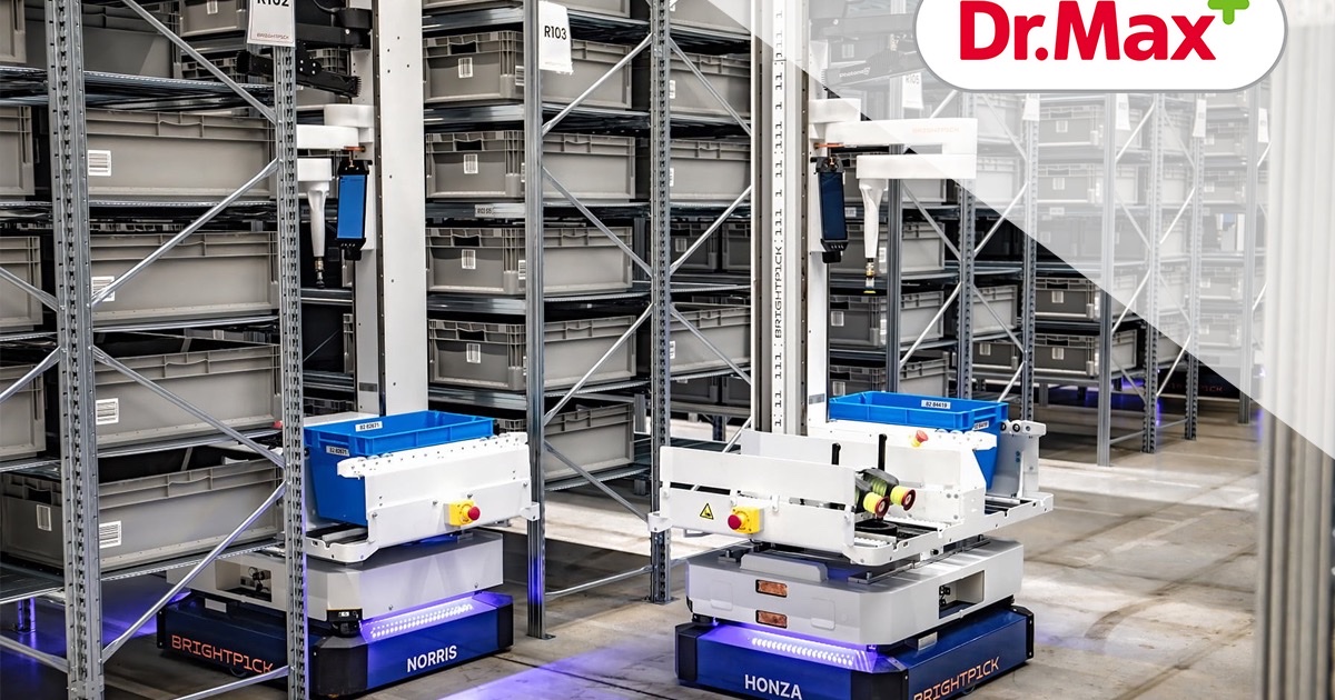 Brightpick llevará 74 robots a los almacenes de Dr. Max