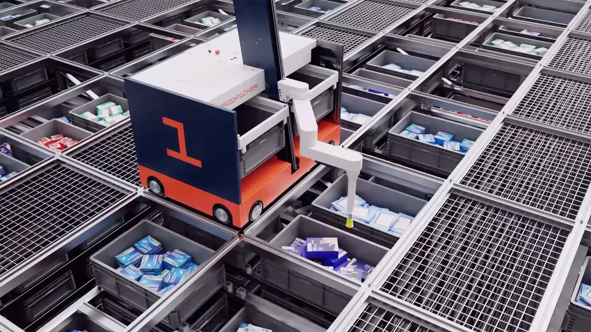 Brightpick Gridpicker lleva el picking robótico a una parrilla de alta densidad para almacenes casi sin luz
