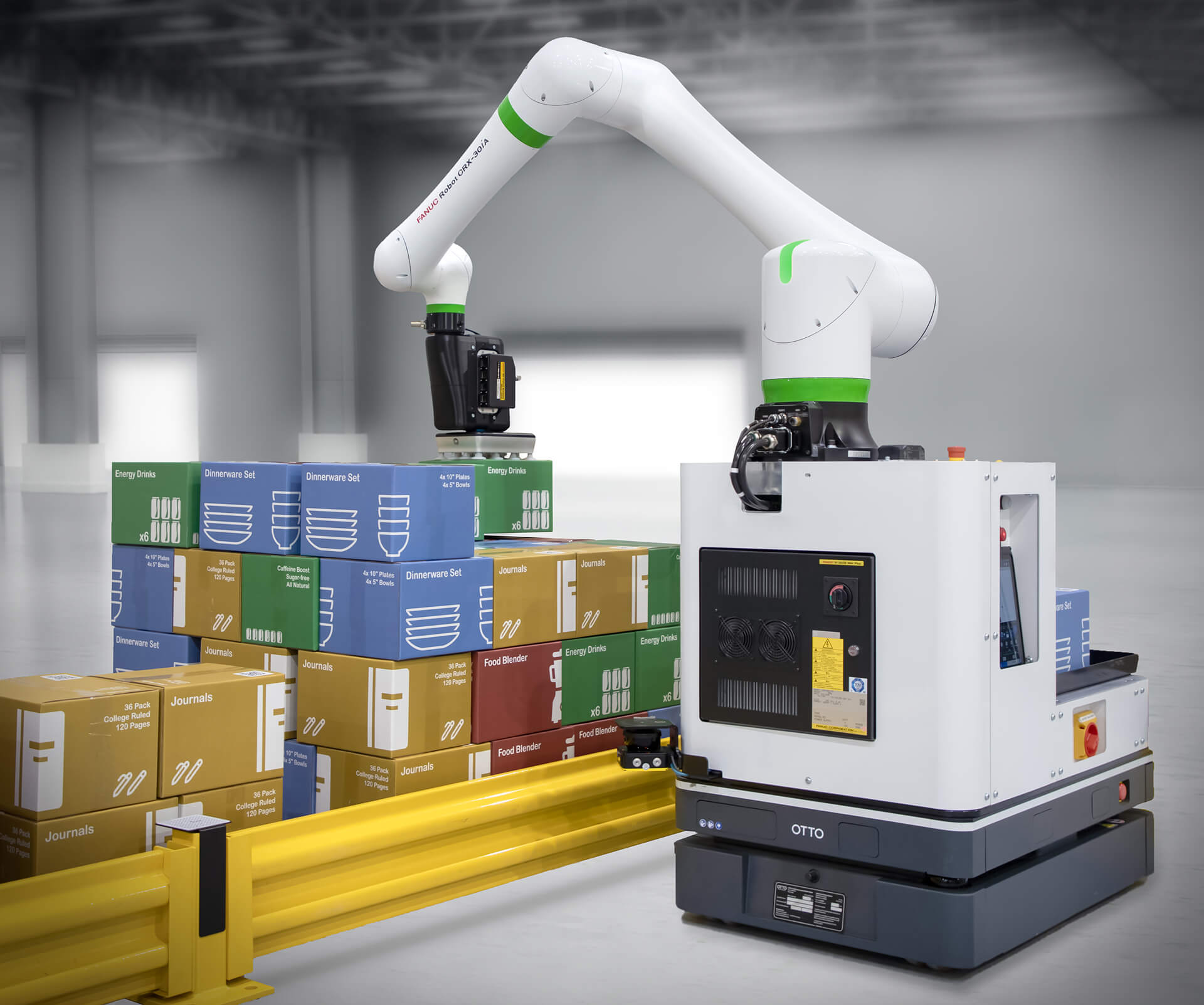 FANUC lleva a MODEX 2026 una idea bastante sensata: mezclar AMR y robótica fija para quitar fricción a la logística