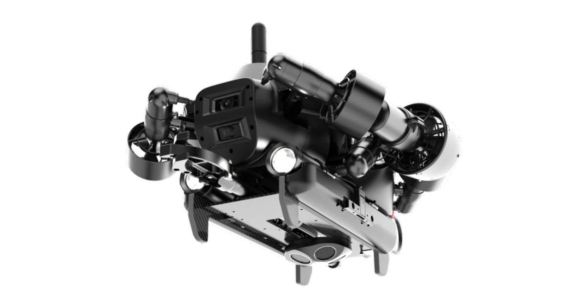 Render oficial de FIFISH W6 NAVI publicado en la comparación de modelos de QYSEA.