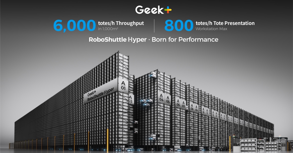 Geekplus lleva RoboShuttle Hyper a 6.000 cajas por hora