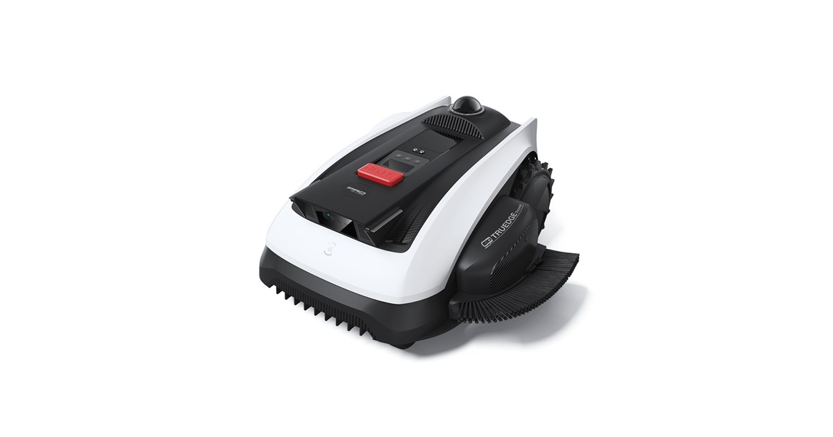 Render oficial del cortacésped ECOVACS GOAT O1000 LiDAR PRO completo.