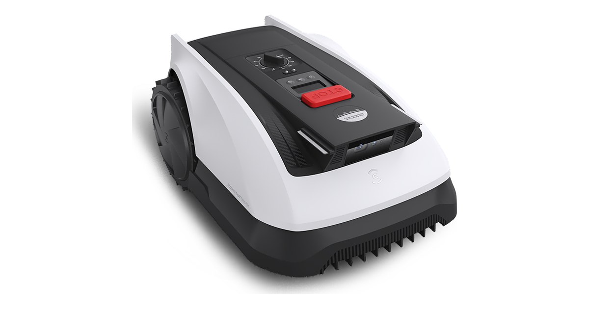 Cortacésped robótico ECOVACS GOAT O800 RTK blanco con sensor frontal