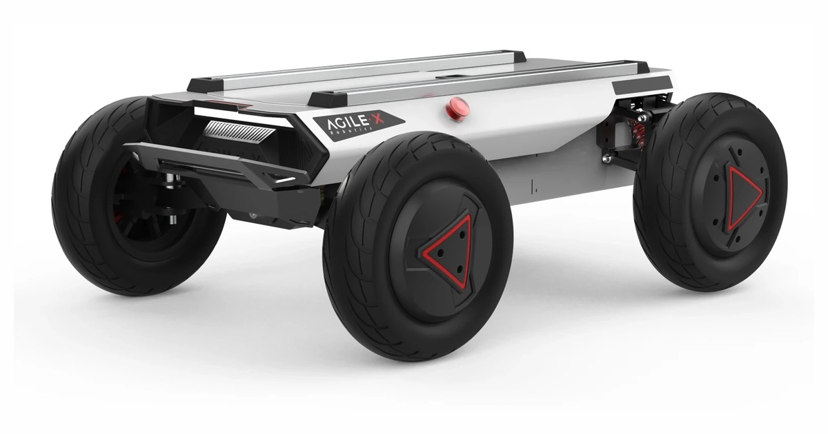 Render oficial de HUNTER SE publicado por AgileX Robotics.