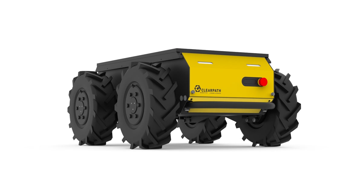 Render oficial de la plataforma Husky A300 de cuatro ruedas.