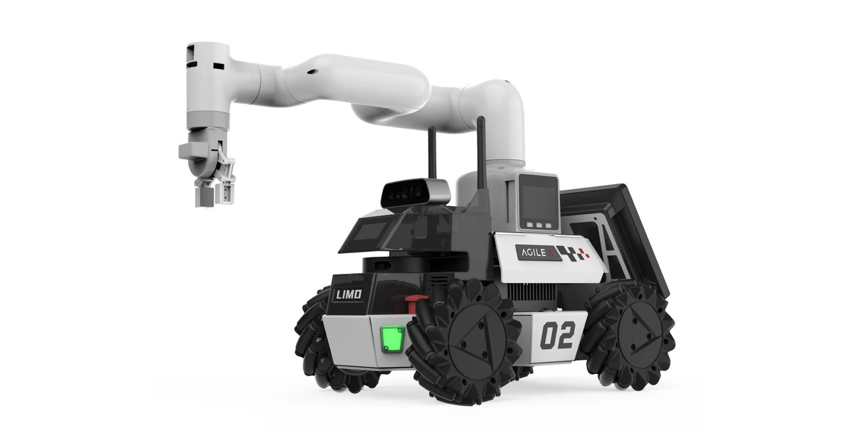 Render oficial de LIMO COBOT publicado por AgileX Robotics.