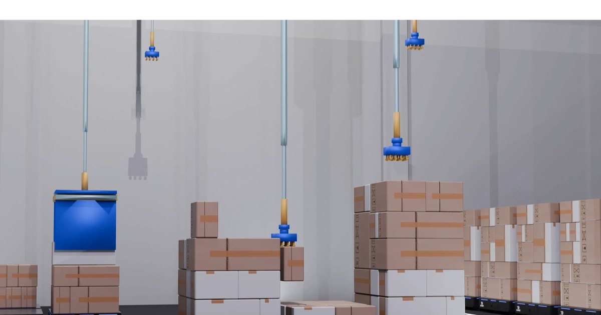 Logic Octopus mueve hasta 500 cajas por hora desde el techo
