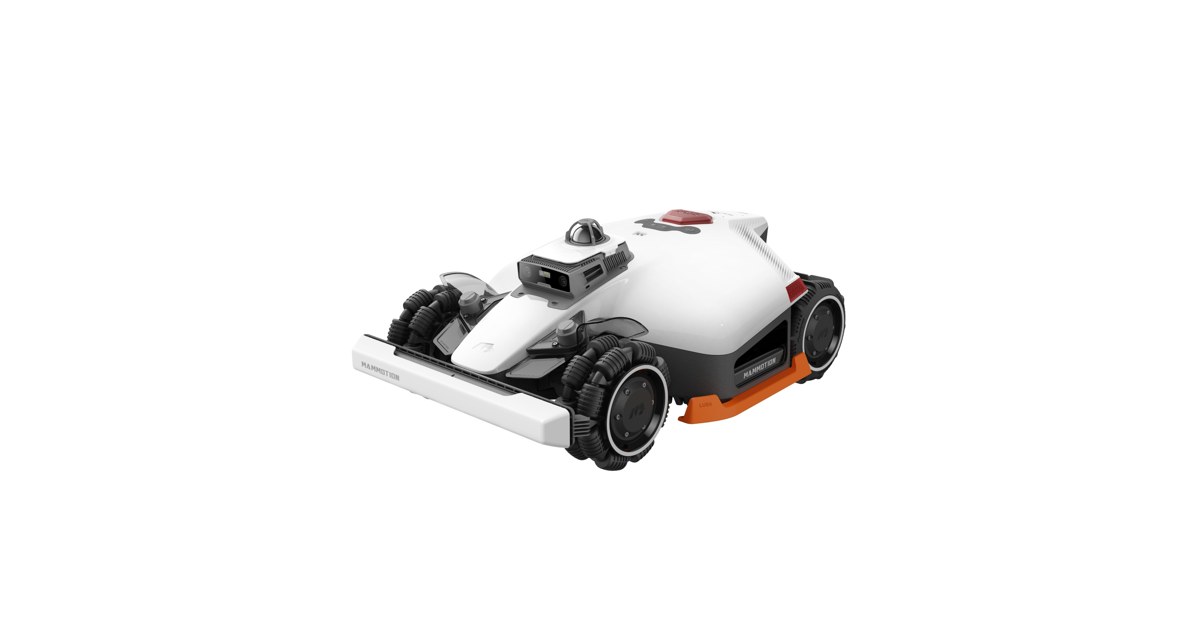 Render oficial del cortacésped MAMMOTION LUBA 3 AWD completo.