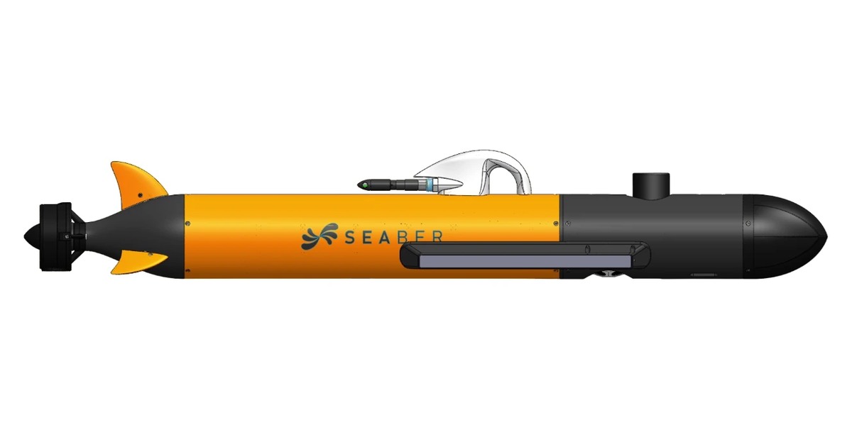 Render oficial de MARVEL de SEABER con la configuración de sonar lateral.