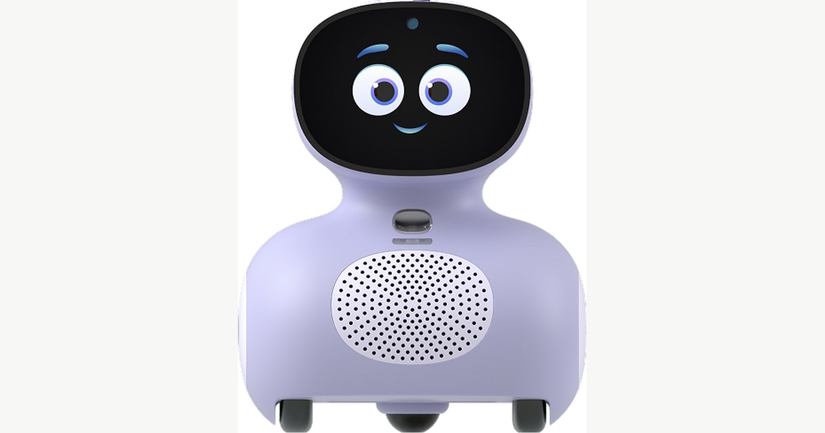 Render oficial de Miko Mini morado, con ojos en pantalla y rejilla de altavoz