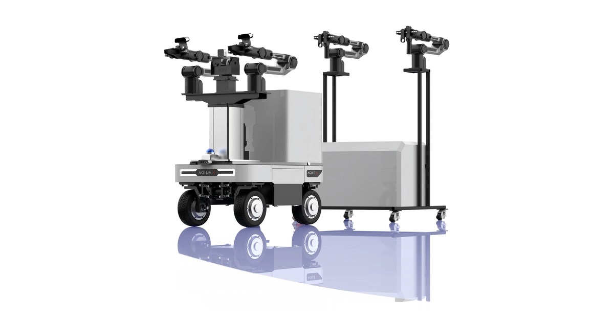 Render oficial de Modular ALOHA publicado por AgileX Robotics.
