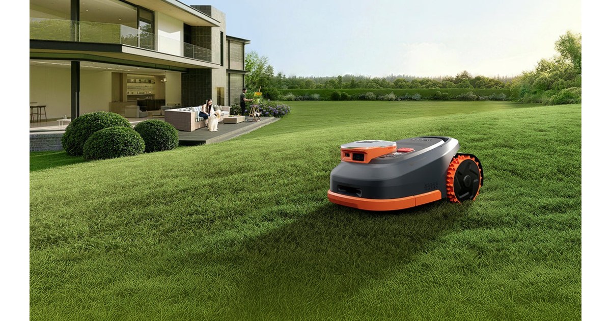 Navimow H2 completo sobre césped, en una imagen oficial.