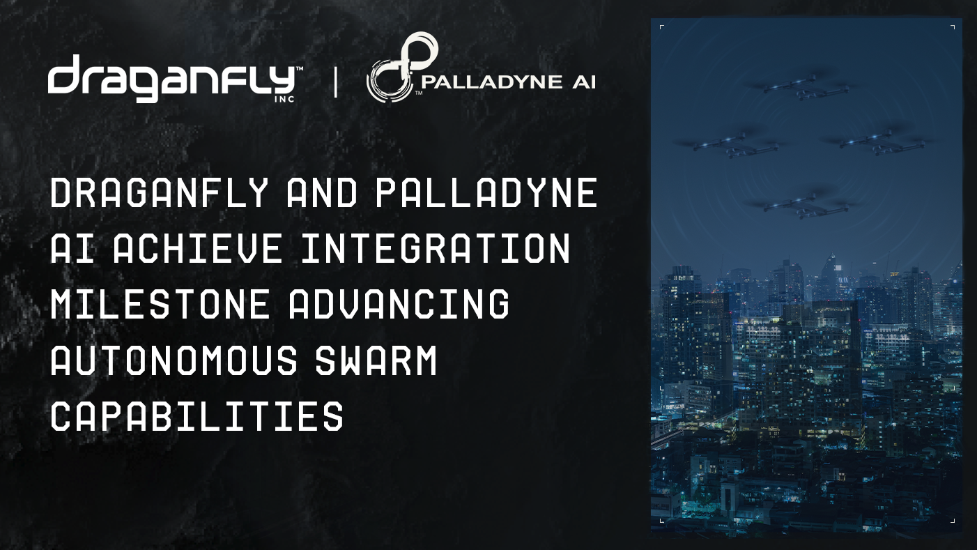 Palladyne AI y Draganfly completan un hito clave para coordinar enjambres de drones autónomos con SwarmOS