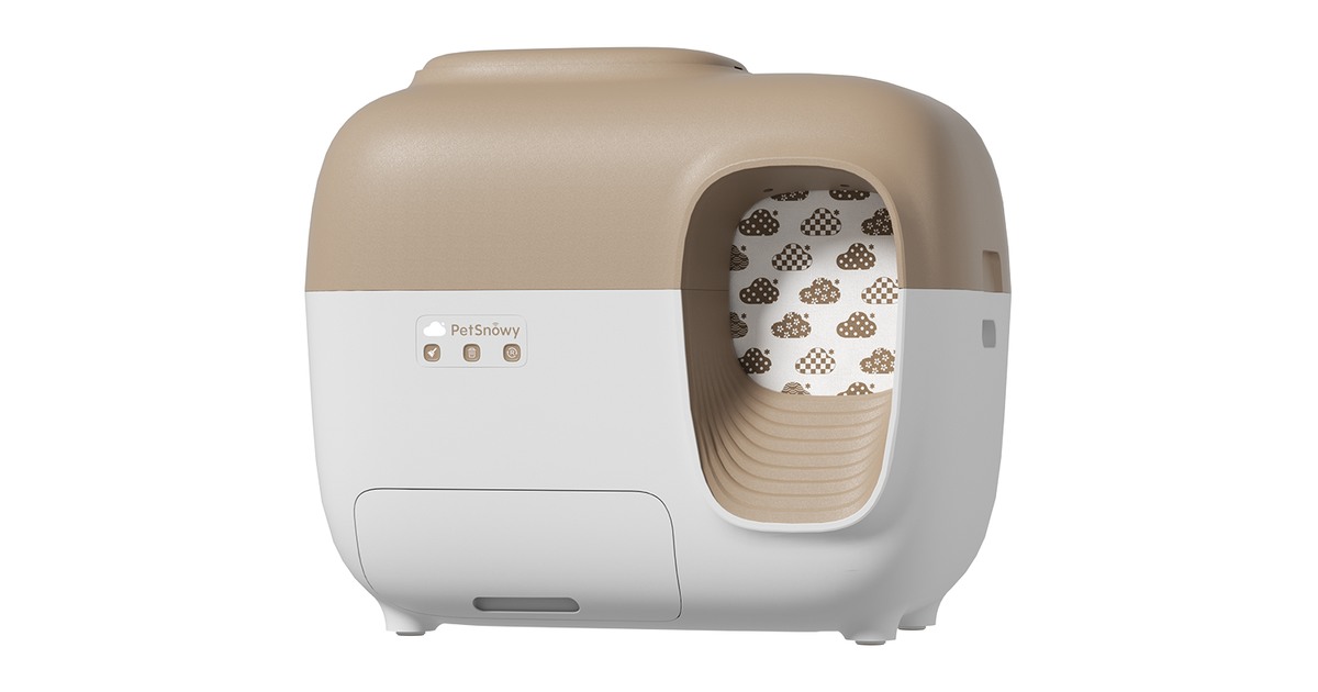PetSnowy SNOW+ blanco y beige con su entrada cubierta.