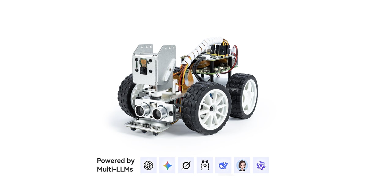 Coche PiCar-X de SunFounder con cámara y electrónica de control.