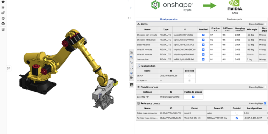 PTC conecta Onshape con NVIDIA Isaac Sim para acelerar el paso de CAD a simulación robótica
