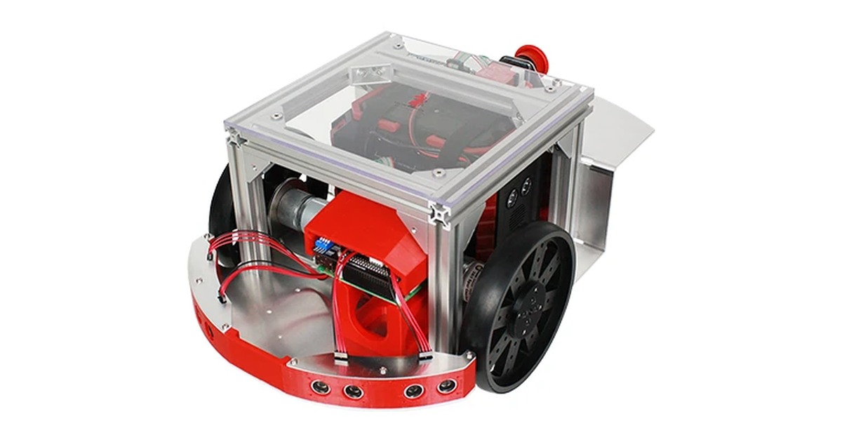 Fotografía oficial del robot Raspberry Pi Cat de RT Corporation.