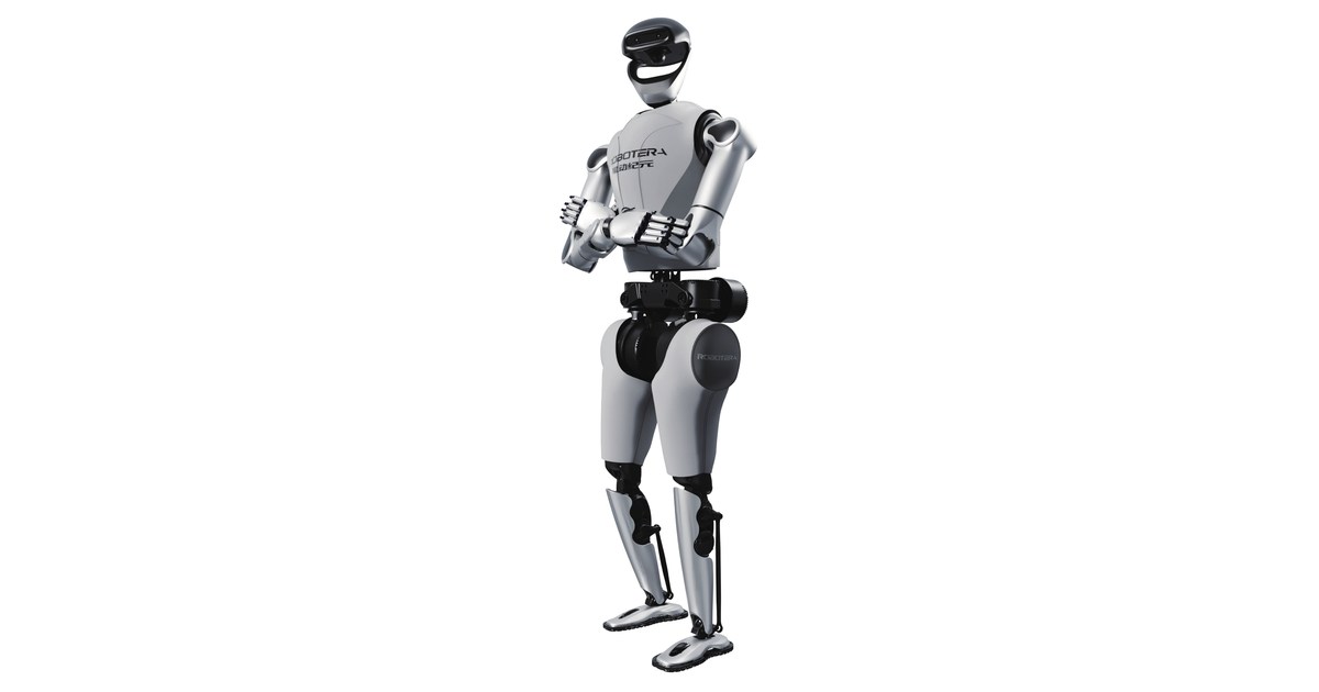 Representación de cuerpo completo de RobotEra L7 en su folleto técnico