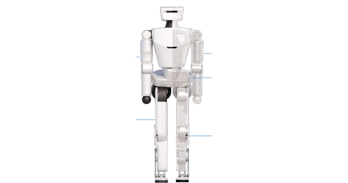 Representación técnica de Roboto Origin de cuerpo completo publicada por RoboParty