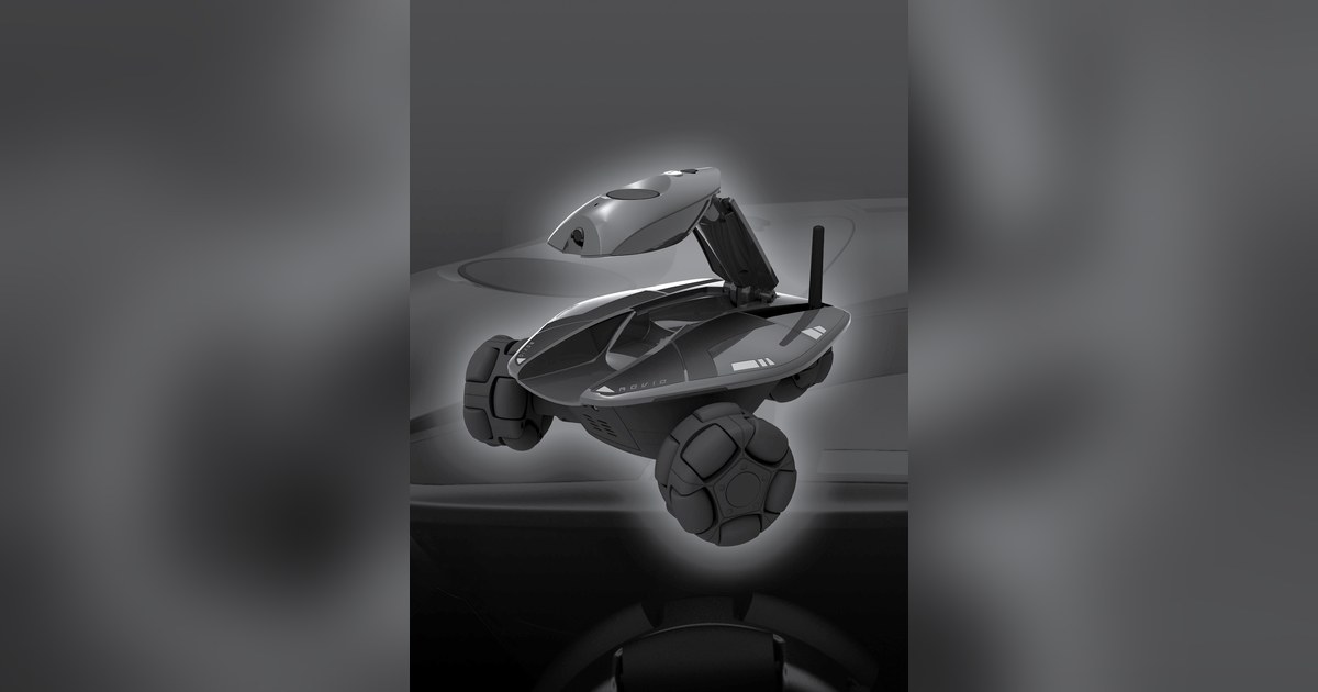 Render de Rovio incluido en el manual de WowWee, con la cámara elevada.