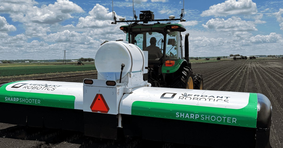 Sabanto y Verdant conectan tractor autónomo y SharpShooter