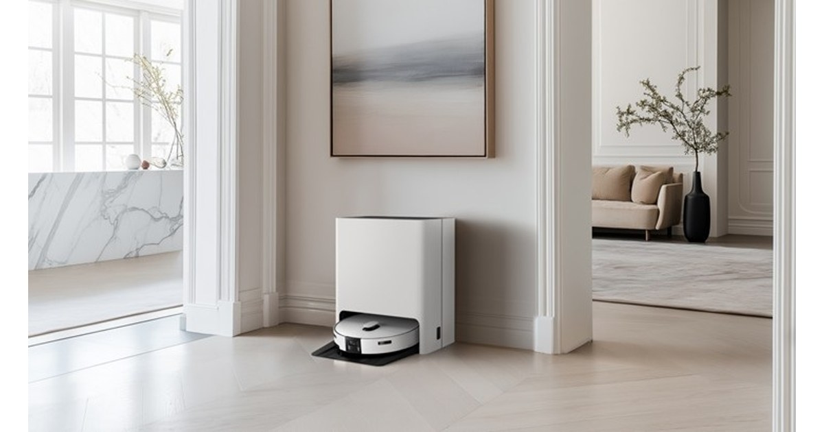 Imagen oficial de presentación del Samsung Bespoke AI Jet Bot Steam Ultra de 2026 en una vivienda.