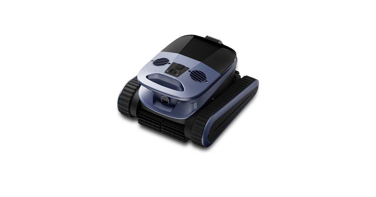 Render oficial de Seauto SAT40 completo, con carcasa gris y azul y orugas laterales, sobre fondo blanco.