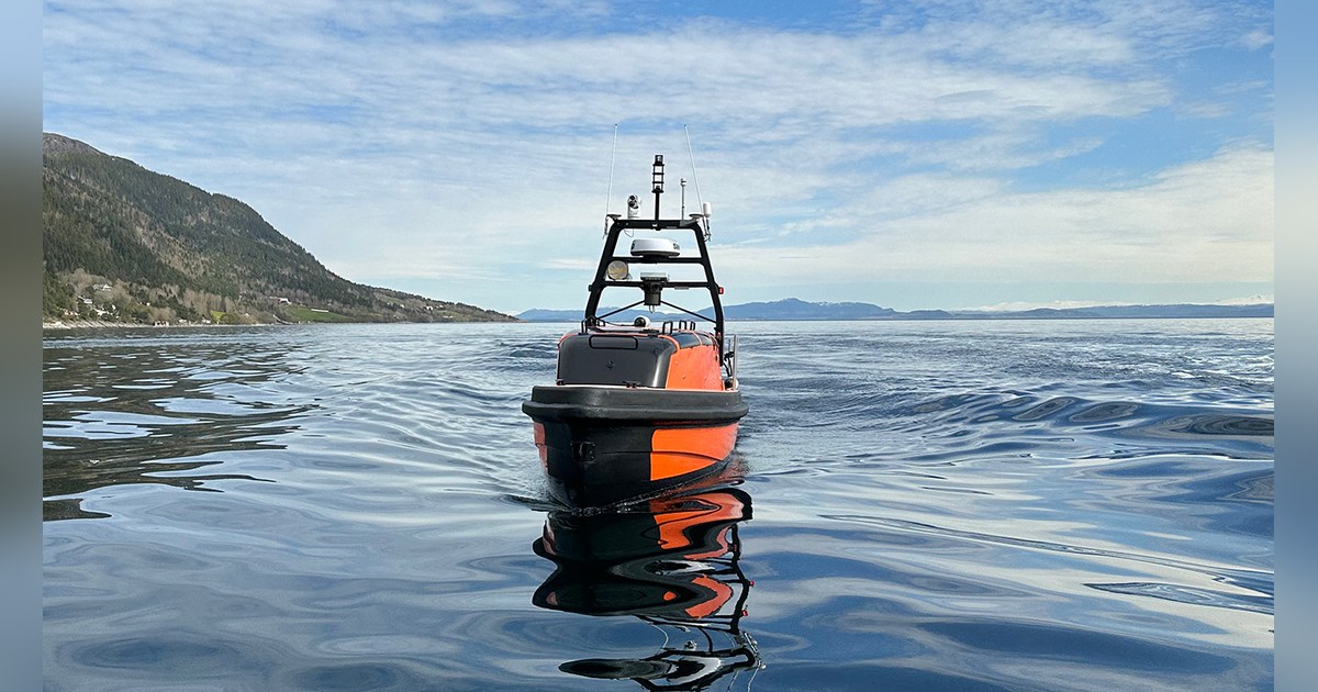 Imagen oficial de Sounder USV publicada por Kongsberg Discovery.