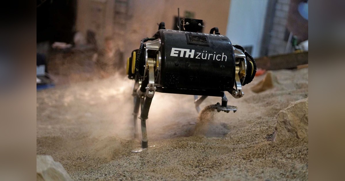 Fotografía de SpaceBok publicada por ETH Zurich Robotic Systems Lab.