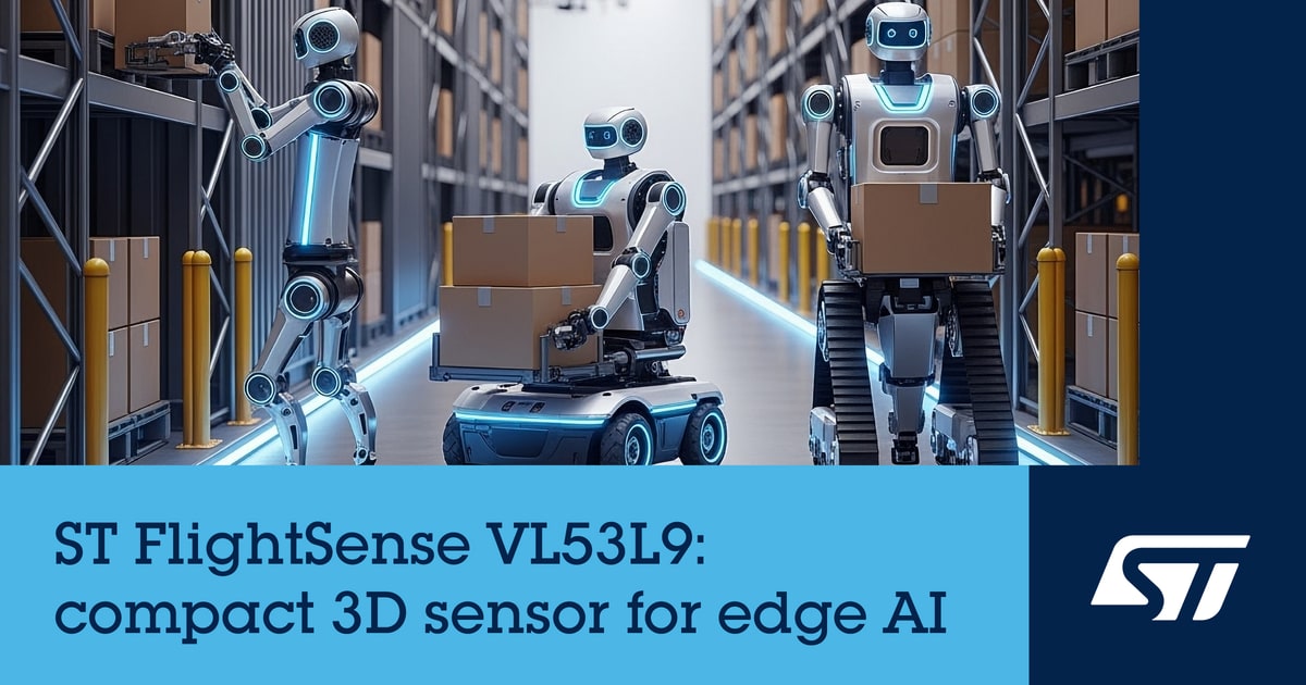 ST encoge el LiDAR 3D para robots con edge AI