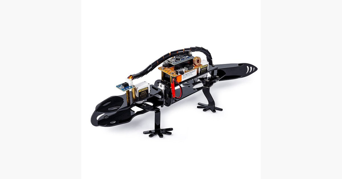 Imagen oficial del robot Lizard de SunFounder con forma de lagarto.