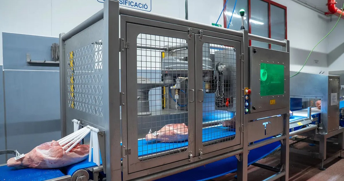 Timpolot etiqueta 900 jamones por hora con un robot Stäubli