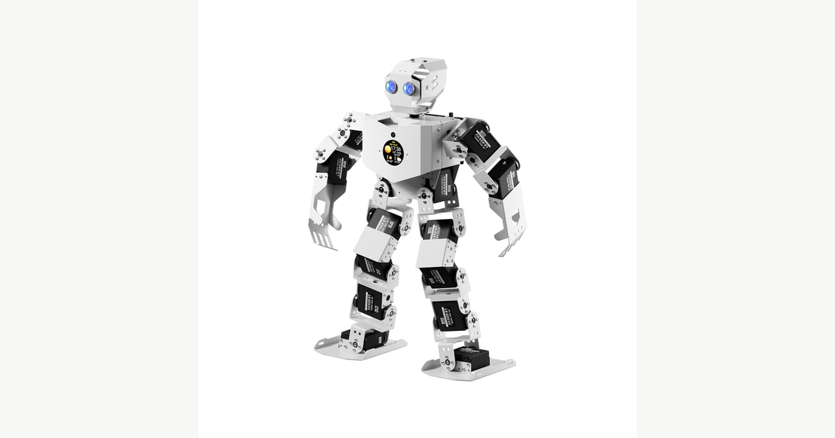 Tonybot de Hiwonder con diecisiete articulaciones y sensor frontal