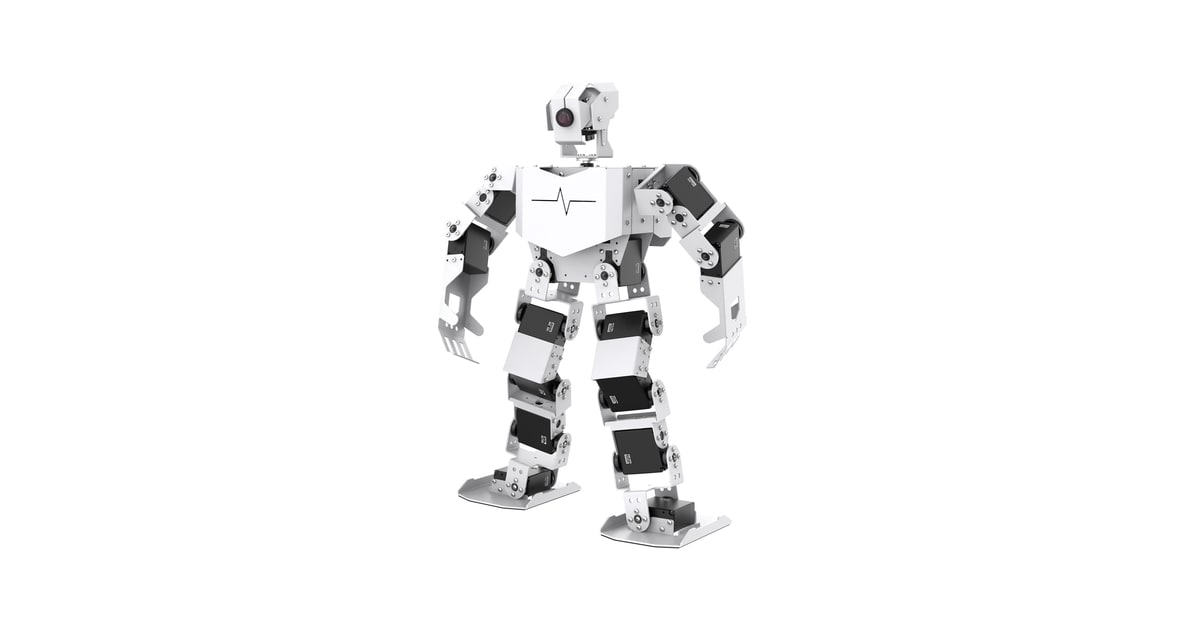 Humanoide TonyPi de Hiwonder con cámara sobre la cabeza.