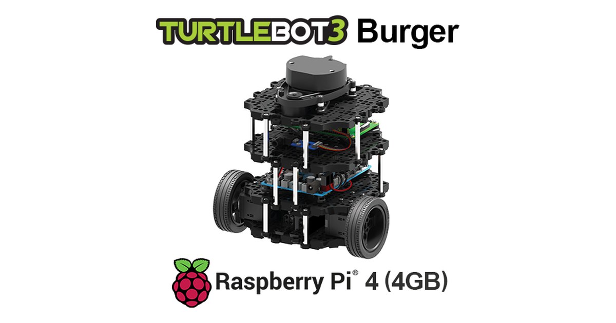 TurtleBot3 Burger compacto con dos ruedas, placas negras y LiDAR circular superior