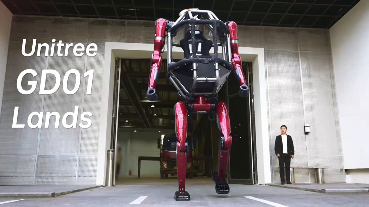 Unitree GD01: el mecha tripulable que convierte la robótica humanoide en vehículo