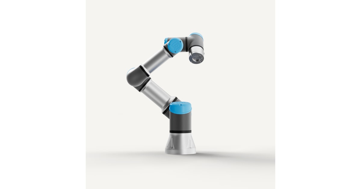 Render oficial del brazo UR3e de Universal Robots.