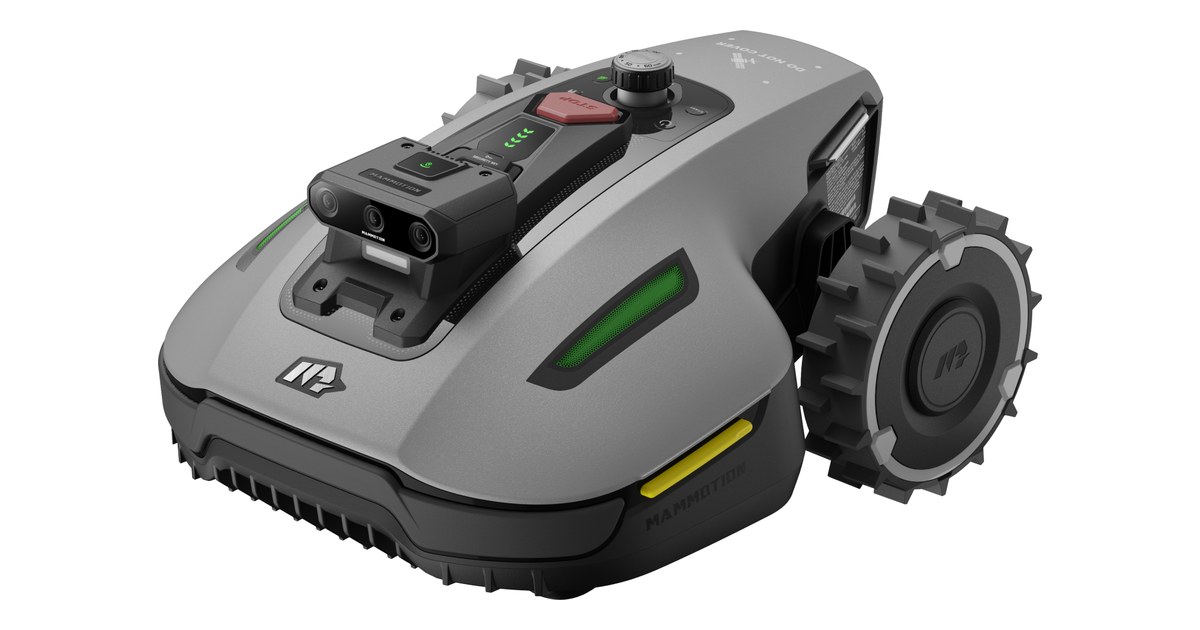 Cortacésped robótico Mammotion YUKA mini 2 800 blanco y gris