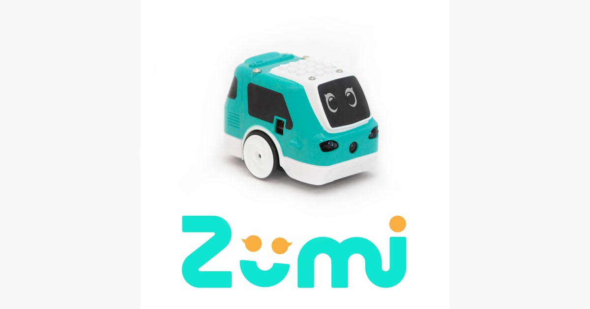 Coche educativo Zumi de Robolink con cámara frontal y pantalla OLED
