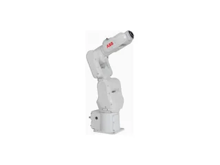 Render oficial del brazo industrial blanco ABB IRB 1100 sobre fondo claro