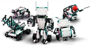 Imagen oficial de las cinco construcciones del set LEGO Mindstorms Robot Inventor 51515.