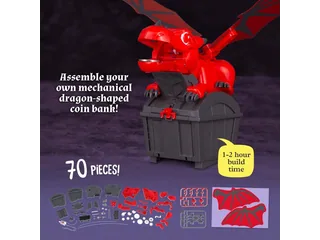 Imagen oficial del dragón mecánico Robotic Dragon Bank de Thames & Kosmos.