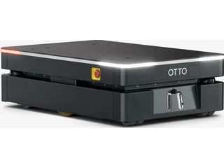 Render oficial del OTTO 600, una base móvil industrial negra y rectangular.