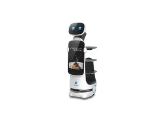 DINERBOT T10 de KEENON con bandejas, cabeza móvil y pantalla