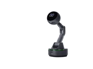 Representación oficial del concepto Lenovo AI Workmate con cabeza móvil y base