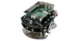 Fotografía oficial del robot Raspberry Pi Mouse V3 de RT Corporation.
